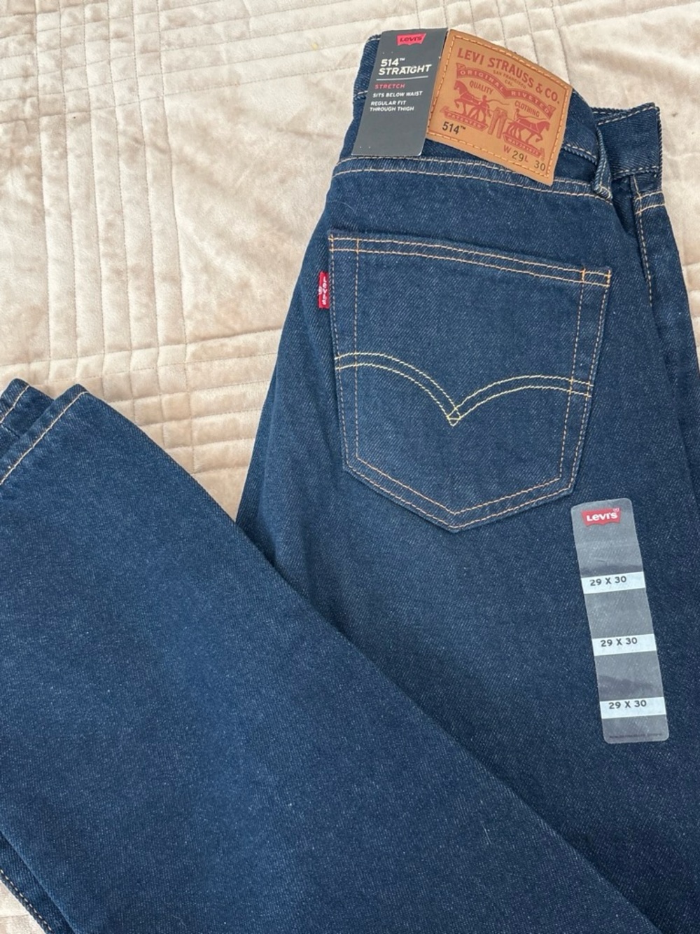 Levi's Women's Straight Jeans in Dark Blue Denim